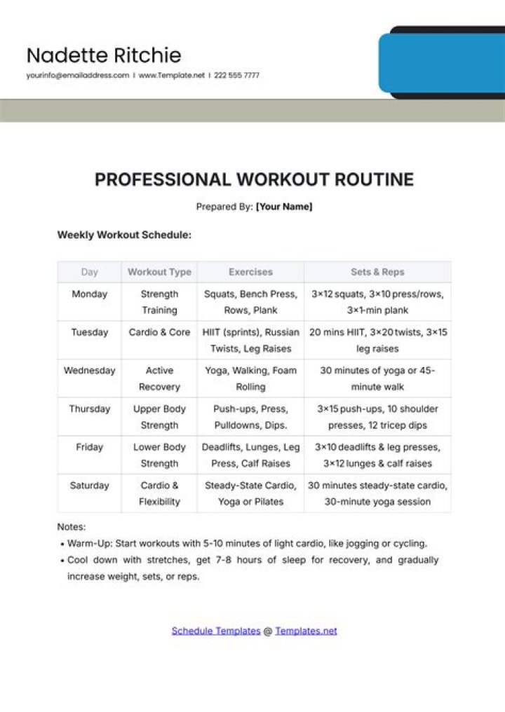 Susanna Thompson Workout Routine